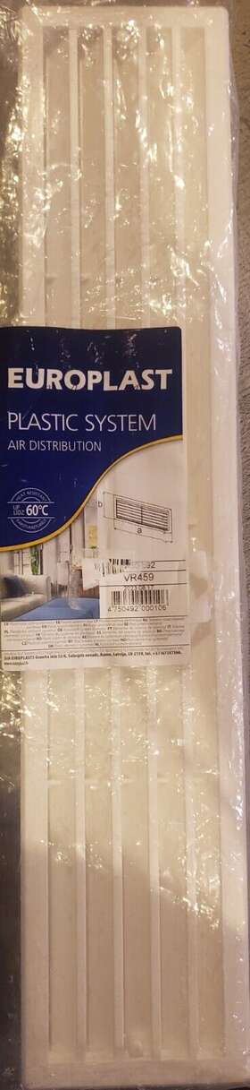 Vr459b Europlast Vr459 Air Distribution Plastic System 457x92 Mm White 2pcs