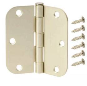 16590 Everbilt 6pk 3.5 Inch Hinge 5/8 Radius Satin Brass Door New