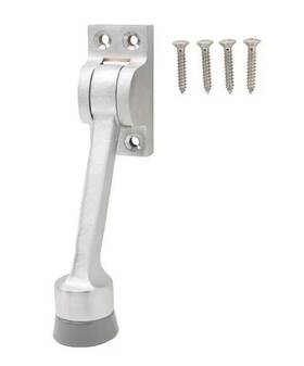 28387 Everbilt Satin Chrome Commercial Grade Kick Down Door Stop