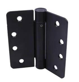 28876 Everbilt 4 Inch X 1/4 Radius Matte Black Adjustable Spring Hinge