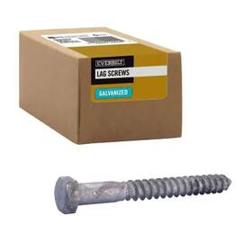 803710 Everbilt 1/4 Inch X 2 Hex Galvanized Lag Screw 25-pack