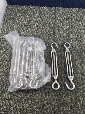 803724 Everbilt Qty 40 Hook And Eye Turnbuckles Stainless Steel 1/2 Inch Turnbuckle X 5-3/4 Oal