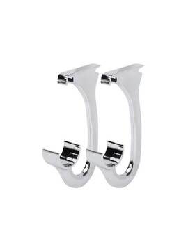 90682 Everbilt Genevieve Chrome 1-tier Metal Closet Rod Support Bracket 2pk