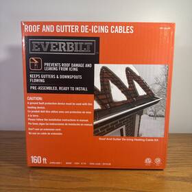 1001 Everbilt 947881511017 Snow De Icing Roof Gutter Kit Home Heater Cable Deicing Melt Melter