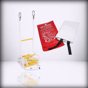 Everests Toys 47 70 Fire Rope Ladder For Two-story House 16 Ft 5m White And