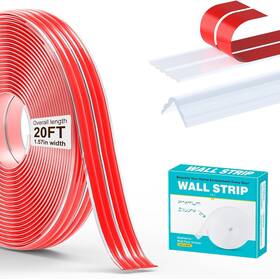 Evomun01 Evomun 704920183569 Wall Corner Protector 20 Ft Peel And Stick Molding 20ft Transparent 1