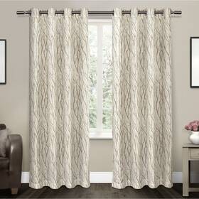 Eh8071-01 Exclusive Home 2-84g Oakdale Light Filtering Semi-sheer Textured Linen Grommet Top