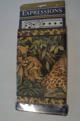Sb10137b Expressions Big Cats Lion Tiger Animals Wall Border Decorative 9 In X 15 Ft