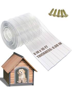 Ml-09 Ezcasch Dog Door Replacement Flap 8ftft X 16ft Clear 8 Inch X16 Transparent