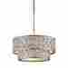 F2707 6bus Lucia Murray Feiss 6 Burnished Silver Light Pendant With Linen 014817478662