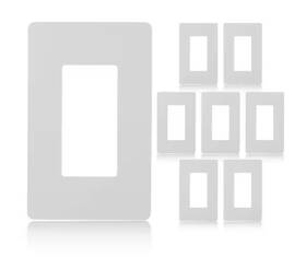 Swp1-wh-08 Faith Screwless Wall Plate Gfci Outlet/rocker Light Switch Cover White-8-pack