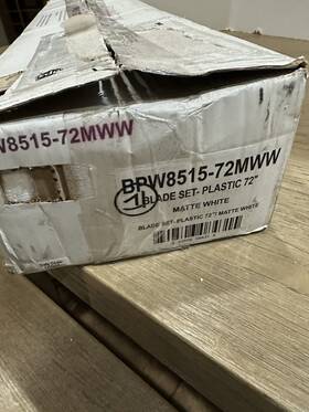 Bpw8515-72mww Fanimation Matte White Blades Only 72 Inch Triaire