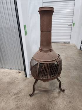 Fastfurninshing 653485174669 Rustic Outdoor Steel Cast Iron Chimenea Wood Fire Pit
