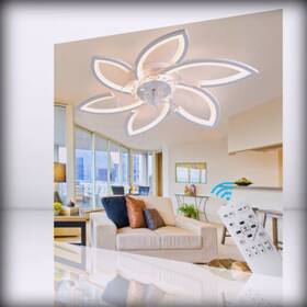 Fba-hygxhg117 Modern 30 - Ceiling Fan With Lights And Remote Control Low White 6 Flow