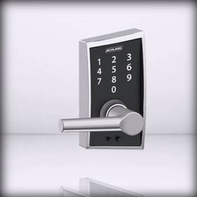 Fe695-cen-brw Schlage For Touch - Century Lock With Broadway Lever Bright Chrome
