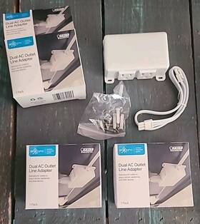 Feit Electric 017801721553 Lot Of 3 - 2 Ac Outlet Line Adapter For Onesync Products New With Box