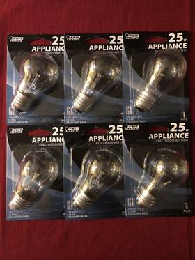 Bp25a15 Feit Electric Bp25a15/cl Lot Of 6 Incandescent Lamp Clear 25 W A15 Standard Base