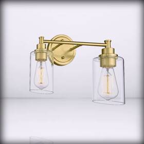 4fyc56b-2w Femila Champagne - Gold Bathroom Vanity Light 2-light Vani 14.3