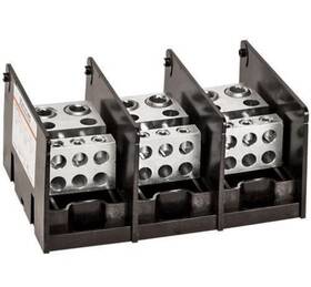 Mpdb69543 Ferraz-shawmut Pdb 840a 3-pole 2 Holes In 600-#2 4 Out #14-4 And 3/