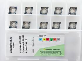 Ccgt09t304-lh Feyzor 11× 2-30° R Carbide Inserts For Aluminum Turning Ccgt 32.51 Metal Cutting T