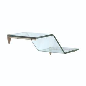 0134zsn Fhc 6 Inch X 18 Wave Glass Shelf - Satin Nickel