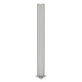 0d990a243w Fhc 24 Inch 3-way Standard Partition Post - Satin Anodized