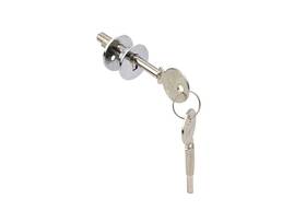 0dlk16ch Fhc Universal Plunger Lock For 1/4 Inch Glass - Randomly Keyed Chrome