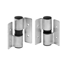 6562870 Fhc Surface Mounted Hinge Set - R.h. In/l.h. Out Satin Stamped Stainl