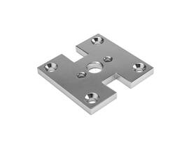 695cba Fhc 2 Inch X Center Base Plate For 630 Post - Brite Anodized