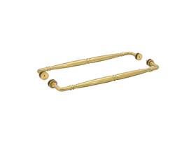 Bar24x24sb Fhc 24 Inch X Baroque Towel Bar Back-to-back For 1/4 To 1/2 Glass - Satin Brass