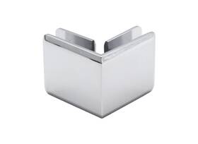 Cbu90ch Fhc Beveled 90 Degree Glass Clamp - Polished Chrome