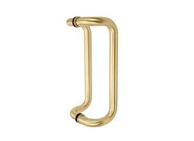 Cp012x12pb Fhc 12 Inch Offset Pull - 1 Diameter Back-to-back Handles Polished Brass