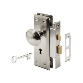 E2330 Fhc Mortise Keyed Lock Set With Satin Nickel Knob - Fits 1-3/8 Inch -1-3/4 In
