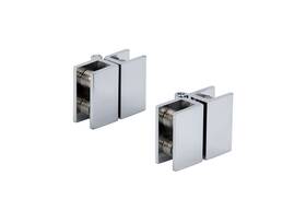 Eh180ch Fhc Mini Glass-to-glass Set Screw Inswing Hinges For 3/16 Inch 1/4 Glass Chrome