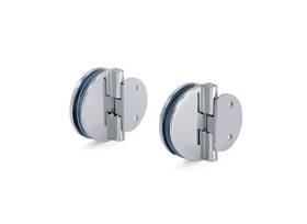 Eh184ch Fhc Half Round Series Hinges For 1/4 Inch To 5/16 Glass - Chrome Pack Of 2