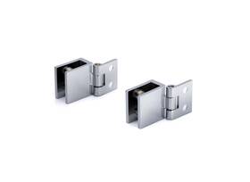 Eh72ch Fhc Small Wall Mount Set Screw Hinges For 1/4 Inch To 5/16 Glass - Chrome Pack Of 2