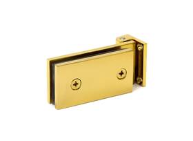 Ffa044pb Fhc Offset Pivot Glass Hinges For 5/16 Inch To 3/8 - Polished Brass