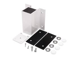 Fmb1w Fhc Fascia Mount Bracket For 2 3/8 Inch Square Post End And Center Traffic White
