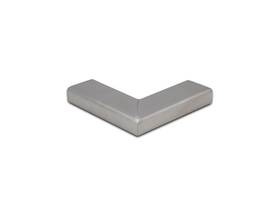 Pr12hbs Fhc Horizontal 90 Degree Corner For 1 Inch X 2 Rectangular Rail - Brushed