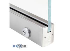 R25s12bsl Fhc 2-1/2 Inch Low Profile Square Door Rail With Lock For 1/2 Glass 35-3/4