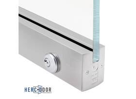 R25s12sal Fhc 2-1/2 Inch Square Door Rail With Lock For 1/2 Glass 35-3/4 Satin Anodized