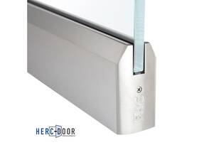 R4t58bs Fhc 4 Inch Tapered Door Rail 35-3/4 Without Lock - 5/8 Glass Brushed Stainless