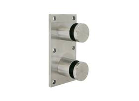 Rs20bs Fhc Glass Rail Standoffs 2 Inch Dia. With Mounting Plate - Brushed Stainless