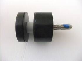 Rs2x1mb Fhc Glass Rail Standoff Base And Cap - 2 Inch X 1 Matte Black Scratches