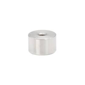 S2x12bs Fhc 2 Inch Diameter X 1/2 Tall Standoff Base - Brushed Stainless