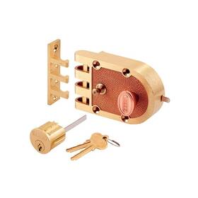 Se14327 Fhc Single Cylinder Deadbolt Brass Slam Lock With Flat And Angle Strikes