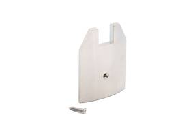 Sl25tec34bs Fhc 2-1/2 Inch Tapered Sidelite Rail End Cap For 5/8 To 3/4 Glass - Brushed Stainless