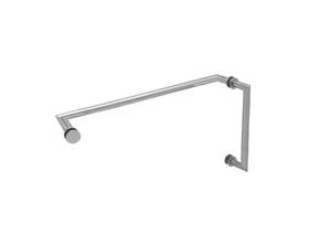 Tbrm6x18bn Fhc 6 Inch X 18 Mitered Pull And Towel Bar Combo For 1/4 1/2 Glass Brushed Nickel