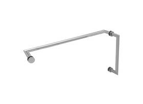 Tbrm6x24bn Fhc 6 Inch X 24 Mitered Pull/towel Bar Combo - Brushed Nickel