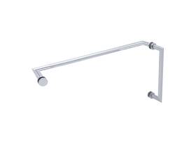 Tbrm6x24ch Fhc 6 Inch X 24 Mitered Pull/towel Bar Combo - Polished Chrome